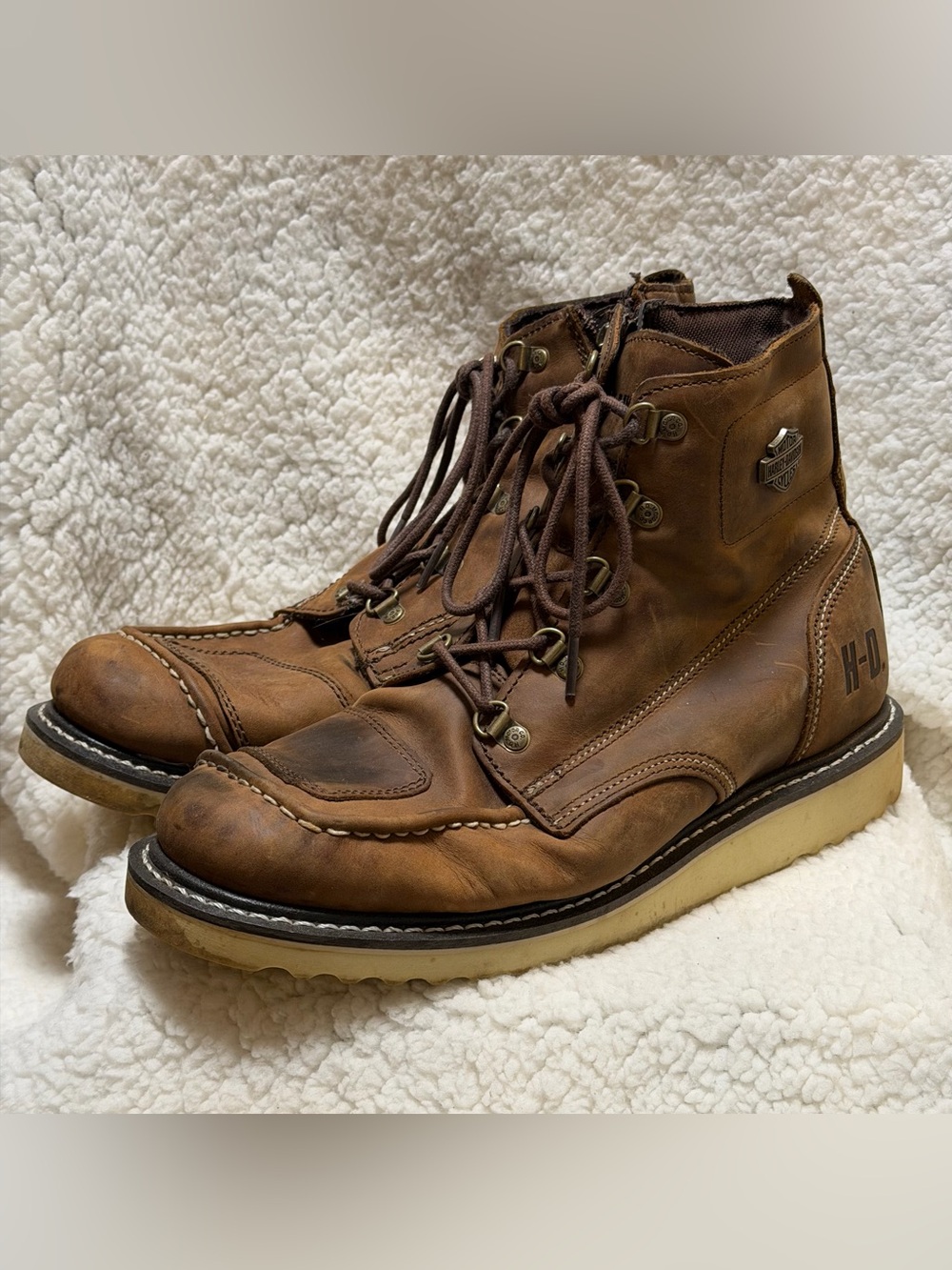 HARLEY-DAVIDSON® FOOTWEAR Men's Hagerman Motorcycle Riding Boots | Brown 10.5